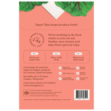 Fresh Paper Food Saver Sheets 1 Pack 8 Sheets