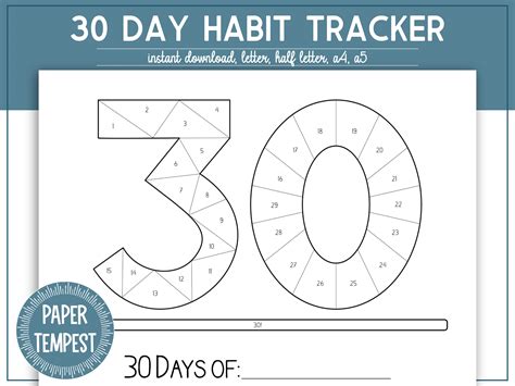 Color In Day Habit Tracker Exercise Tracking Daily Coloring Page
