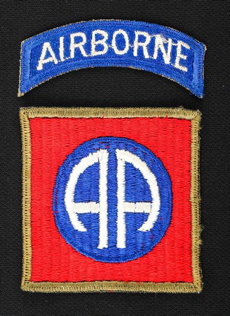 Bid Now Wwii Us Army 82nd Airborne Od Green Border Patch September 3