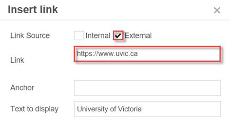 External Hyperlinks University Of Victoria