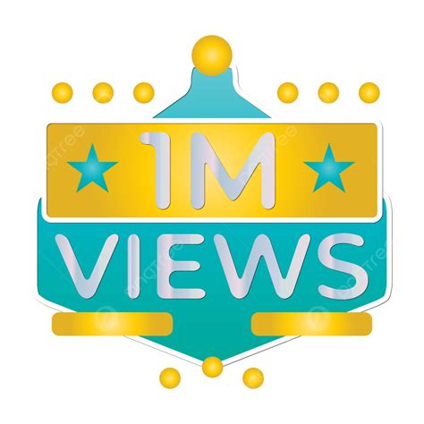 1 Million Views White Transparent 1 Million Views Banner Png 1