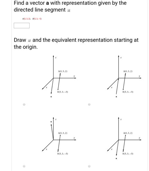 Answered: Find a vector a with representation… | bartleby