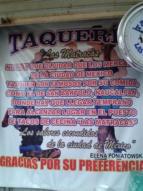 Carta Del Restaurante Taqueria Las Matracas Naucalpan Del Juárez