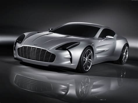 Supercar Silver Aston Martin One 77 Limited Edition Back Side