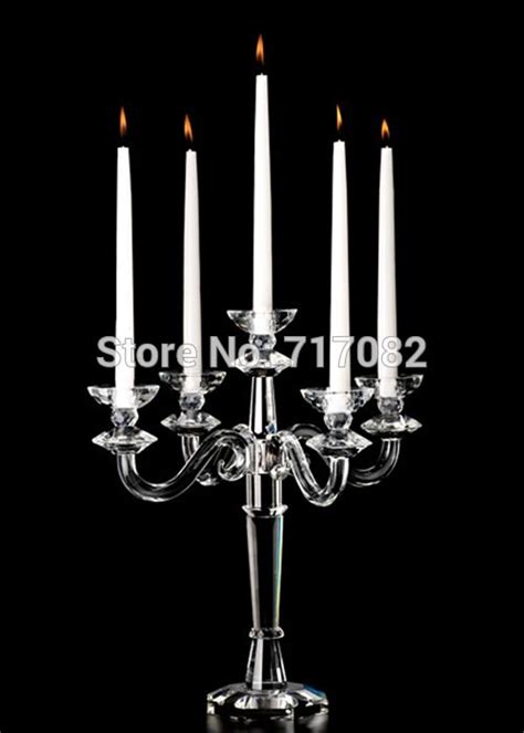 Free Shipping 48cm Height Crystal Candelabra Centerpieces Wholesale On