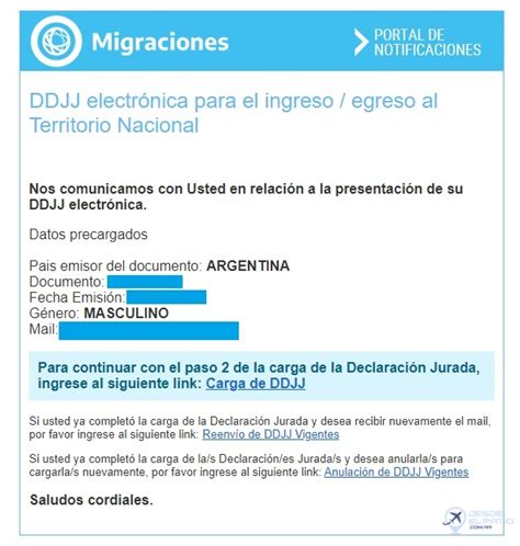 La Declaración Jurada Oficial De Migraciones Para El Ingreso A Argentina