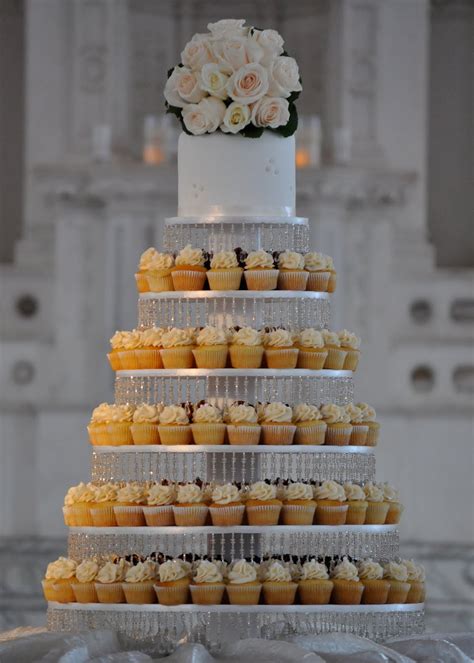 Wedding Cupcake Tower 4 Tier Cupcake Stand With Led String Light