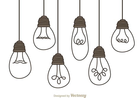 Hanging Light Bulbs Light Bulb Vector Hanging Light Bulbs Light