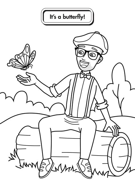 Free Blippi Printable Coloring Pages Pdf Coloringfolder