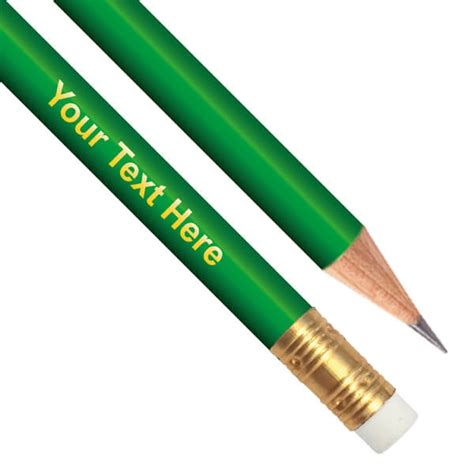 Personalised Green Pencil Pupil Reward Stationery