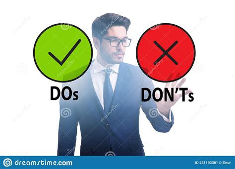 Concept Of Choosing Between Dos And Donts Stock Image Image Of Rule