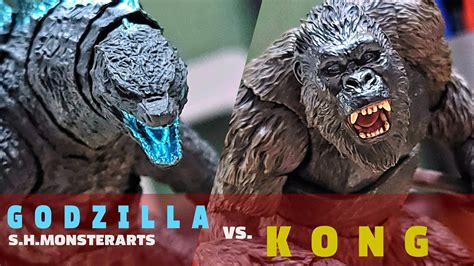 Godzilla Vs Kong Sh Monsterarts Action Figures Unboxed Youtube