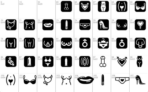 Download Erotic Symbols Font