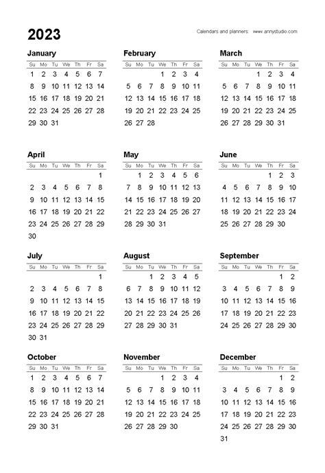 Downloadable Annual Planning Calendar 2022 2023 Holiday Calendar 2022