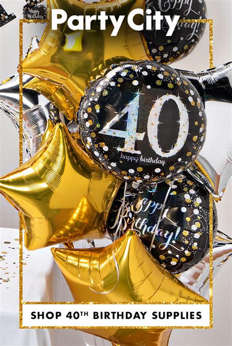 5 out of 5 stars (74) $ 19.99 free shipping bestseller add to favorites 40th birthday gift for him or her, back in 1981 poster, 40th birthday poster printable, decoration for men or women, 1981. Make this milestone memorable. Shop Party City for 40th ...