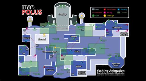 Among Us Map Polus Location Guide English By Yoshiko Animation On