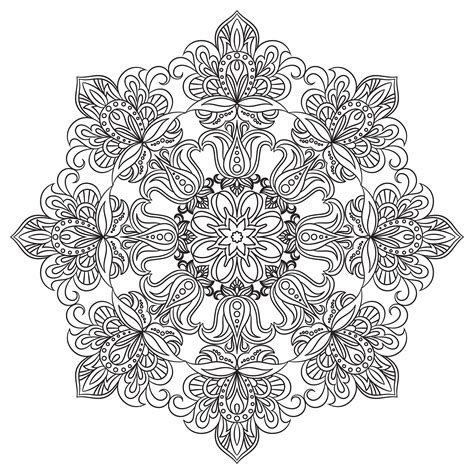 Check spelling or type a new query. Contour Mandala for anti-stress coloring book. Decorative ...