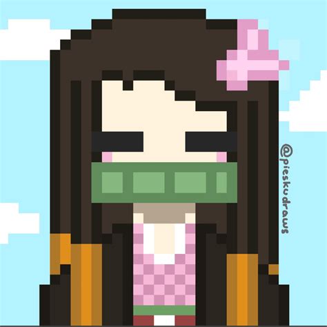 Nezuko Anime Pixel Art Pixel Art Anime Pixel Images Porn Sex Picture