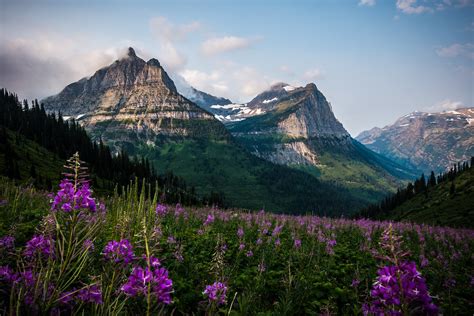 Glacier National Park Promising Picturesque Mountain Scene Flickr