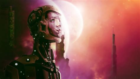 Wallpaper Red Artwork Music Science Fiction Astronaut Color