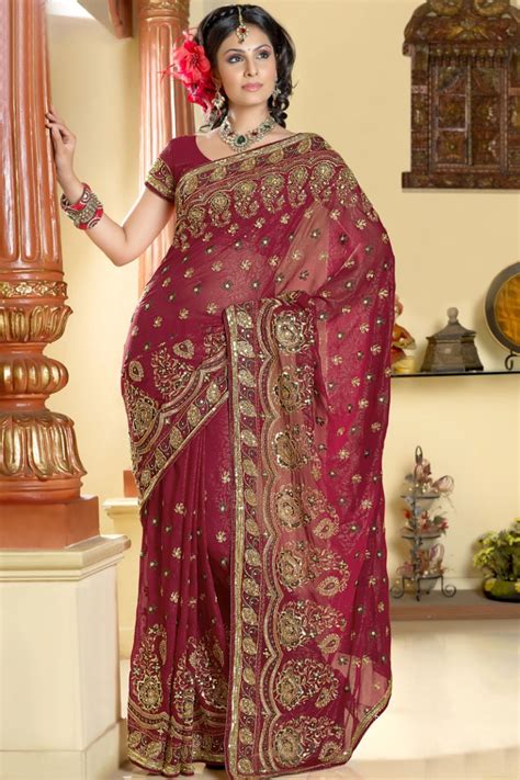 Newly Arrived Designer Saree In Red Color Her Fashion Rules