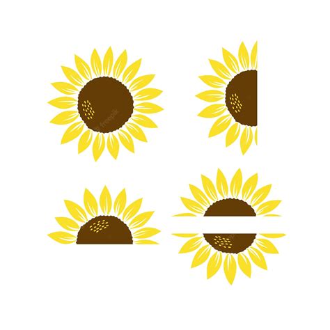Premium Vector Sunflower Monogram Vector And Clip Art