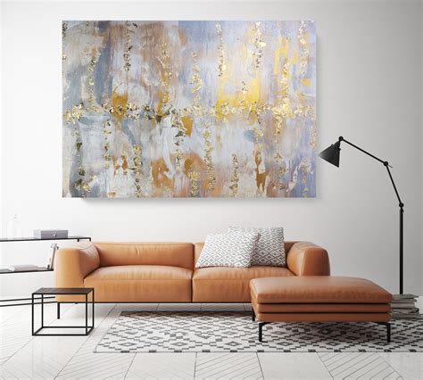Gold Leaf Silver Abstract Painting Gold Silver Modern Art Etsy