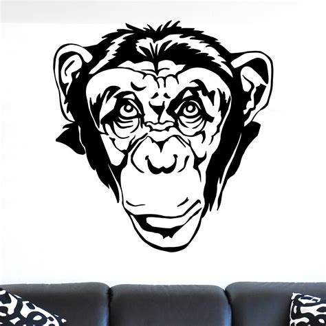 Chimp Ape Monkey Face Animal Wall Sticker World Of Wall Stickers