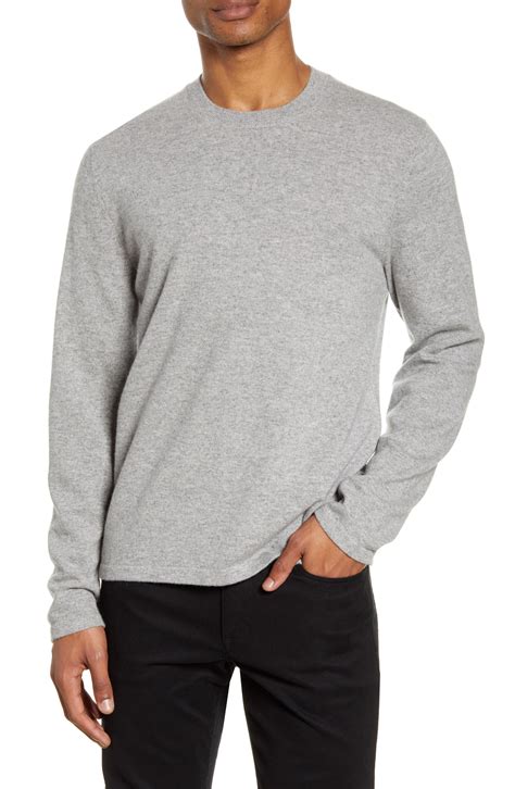 Vince Cashmere Crewneck Sweater In Heather Grey Gray For Men Lyst