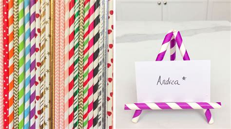 Paper Straw Hack Mini Diy Event Easels