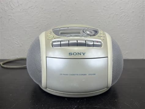Vintage Sony Boombox Player Cfd E Cassette Cd Radio Tested Working No