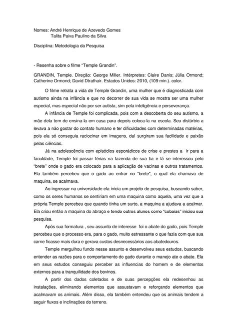 Resenha Critica Sobre O Filme