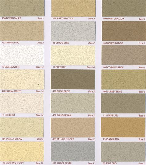 Omega Stucco Color Chart