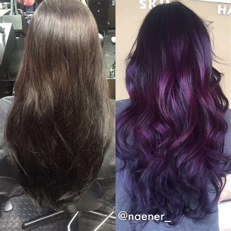 Ombre Midnight Purple Ombre Dark Purple Hair Color