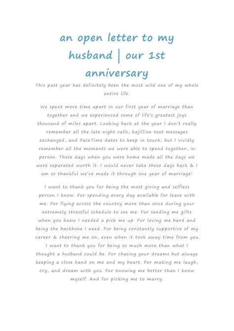 Romantic Anniversary Letters For Him Or Her Templatelab