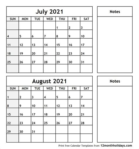 The 2021 uefa super cup final will be played at the national football stadium at windsor park in belfast on 11 august. July August 2021 Printable Calendar | July calendar ...