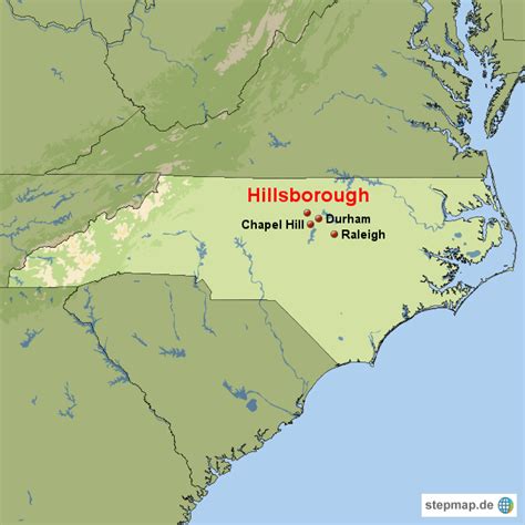 StepMap Hillsborough Landkarte für USA