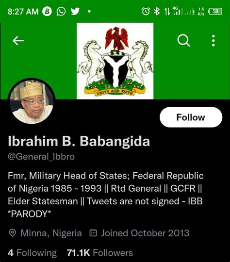 How A Twitter Parody Account Posing As Ibrahim Babangida Misled Many