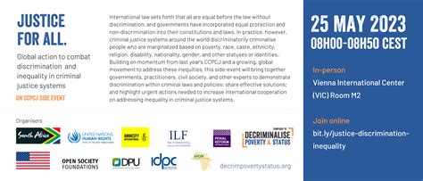 Event: Justice for all: Global Action to Combat Discrimination and