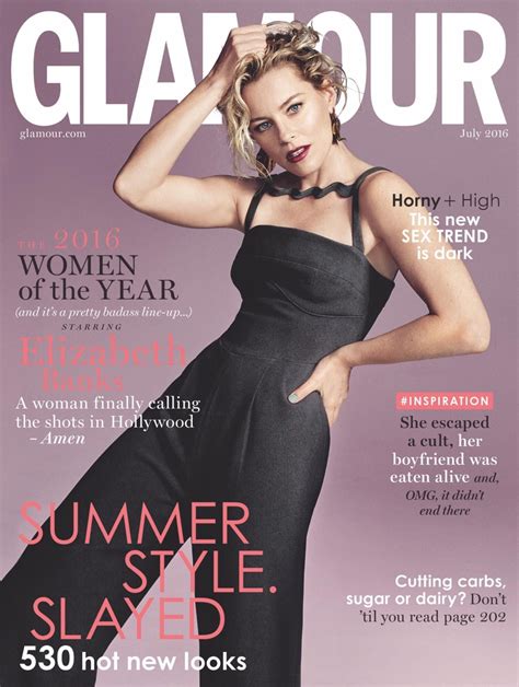 GLAMOUR UK // JULY 2016 | Glamour magazine cover, Glamour, Elizabeth banks