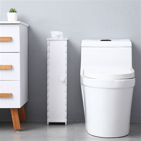Looking to expand your current bathroom? Topcobe Small Bathroom Storage Corner Floor Cabinet with ...
