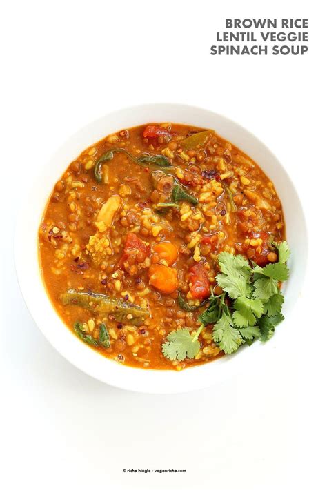 Lentil Brown Rice Soup Vegan Richa Recipe Soy Free Recipes