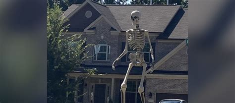 Home Depots Giant 12 Ft Tall Halloween Skeleton Decoration Bryan