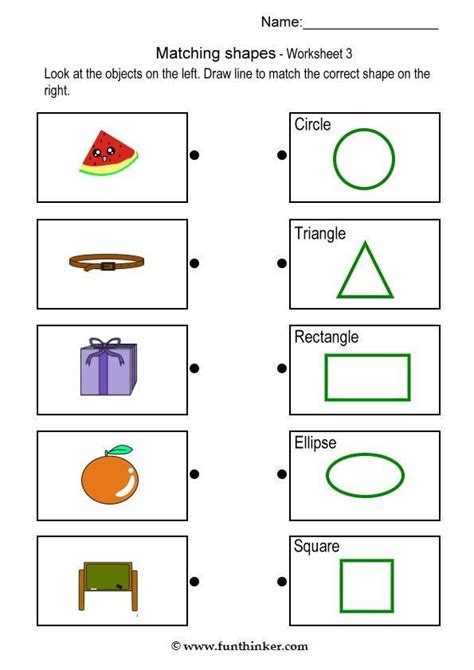 Teach your toddler or preschooler basic 2d shapes with this spring themed worksheet! match the objects with correct shape | Shapes worksheets ...