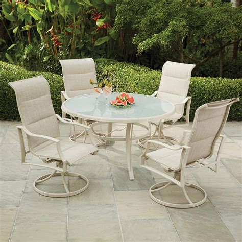 Hampton Bay Statesville Shell 5 Piece Aluminum Outdoor Dining Set