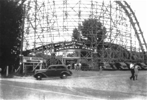 Roller Coaster At The Entrance To Walled Lake Amusement Park Walled