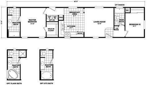 14x70 Mobile Home Floor Plan New Single Wide Mobile Homes Factory Expo