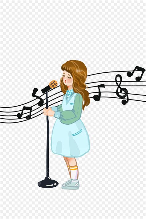 Cartoon Little Girl Png Image A Little Girl Singing Cartoons Little