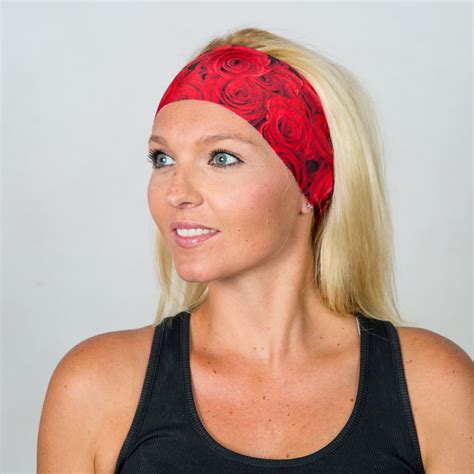 Yoga Headband Red Running Headband Workout Headband Fitness Etsy