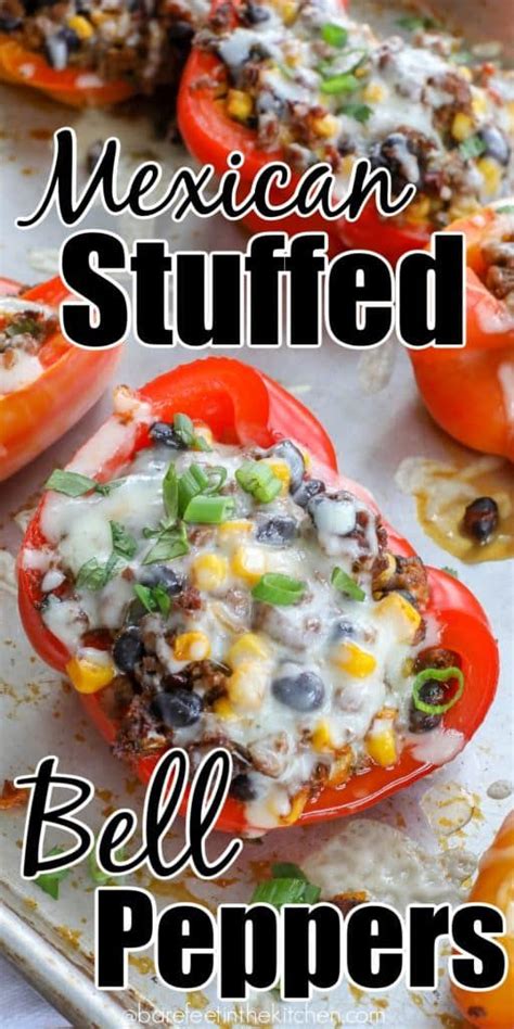 Mexican Stuffed Peppers In 2020 Stuffed Peppers Mexican Stuffed